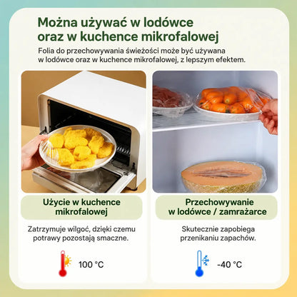 🥗✨ 450 jednorazowych osłon na żywność | Elastyczne osłony na talerze, miski i różnego rodzaju pojemniki – jedno opakowanie zastępuje trzy!