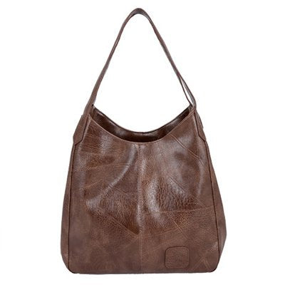 🌈👜Нова мека кожена чанта за рамо с голям капацитет - Многофункционална модна дамска чанта✨