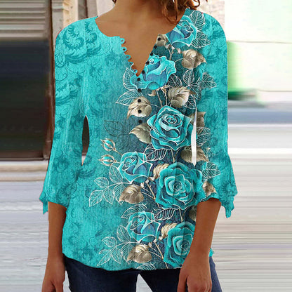 😍【Último día – 50% de descuento!】Camiseta de mujer con escote en V [S-5XL]