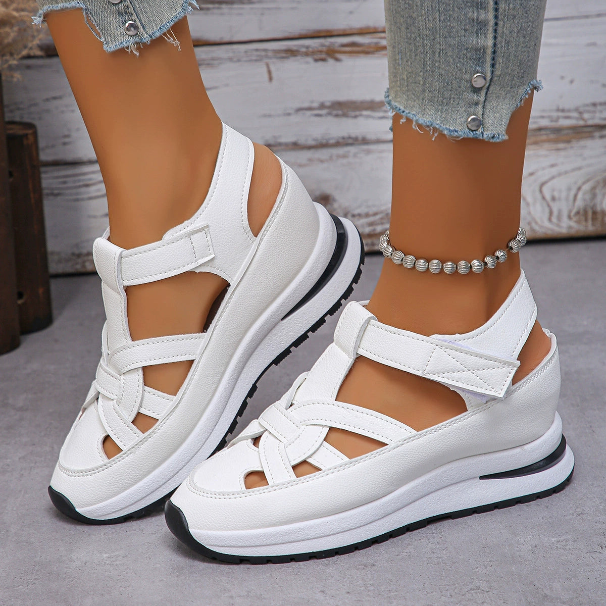 👡【Gorąca letnia oferta🎉】【35-43】2025 Casualowe sandały damskie na grubej podeszwie | Antypoślizgowe, wygodne — Ostatni dzień promocji! 🎁