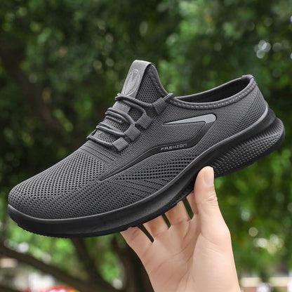 🔥🎉【50% de descuento✨】【Tallas 39-48】Zapatillas casuales de punto de malla transpirable para hombre, ideales para el verano.