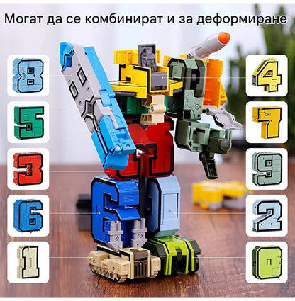 🤖🧩Играчка Деформация Брой Трансформиране на робот за деца🧩