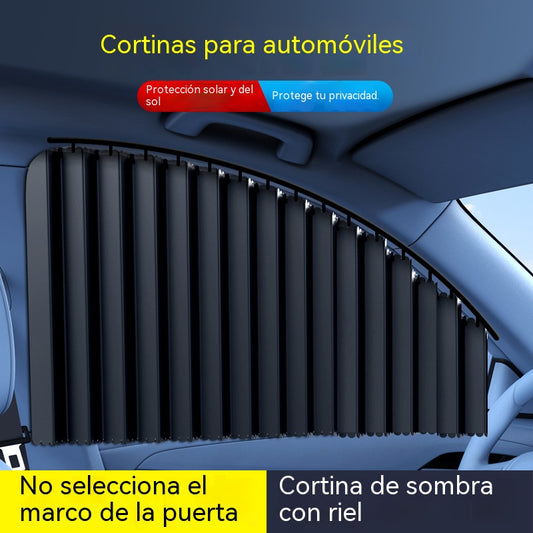 💥【-50% de descuento】🔥[Juego de 4 piezas] Cortina parasol con riel deslizante para ventana de coche y aislamiento térmico