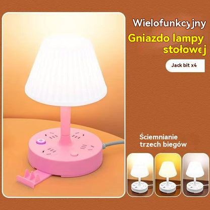 💡✨Wielofunkcyjna lampka biurkowa z wbudowanym przedłużaczem: praktyczna, stylowa i energooszczędna!