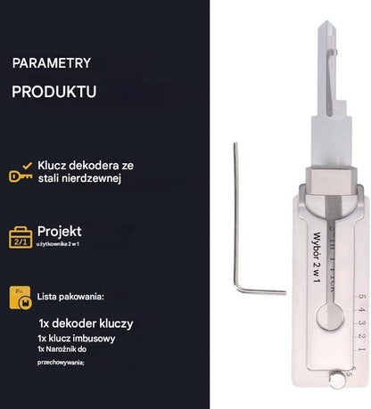 🔐Specjalna wyprzedaż tego tygodnia🔑 - 49% zniżki🔥 Dekoder kluczy ze stali nierdzewnej