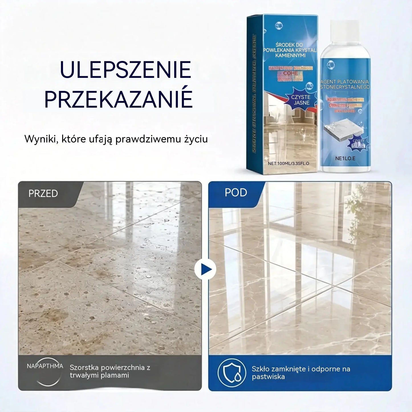 ✨ Środek do czyszczenia i polerowania marmuru: delikatnie czyści, nadaje połysk i chroni zaimpregnowany kamień ✨