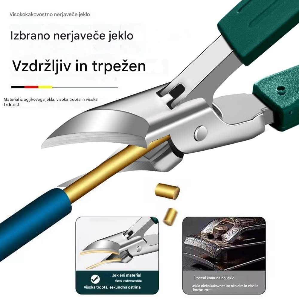 💅✂✨【Plačilo ob dostavi】✨【Kupite 1, dobite 1 gratis】🔥 Ščipalke za nohte, odporne proti brizganju, rezilo pod kotom 25° (3 kosi)
