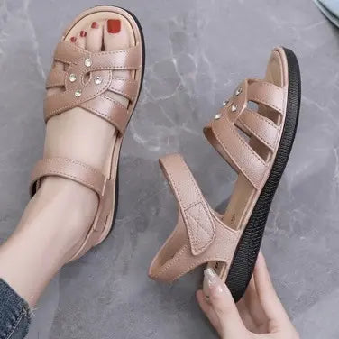 👡【Każda para z 50% rabatem】【36-40】2026 Nowe sandały damskie na koturnie z miękką podeszwą i oddychające