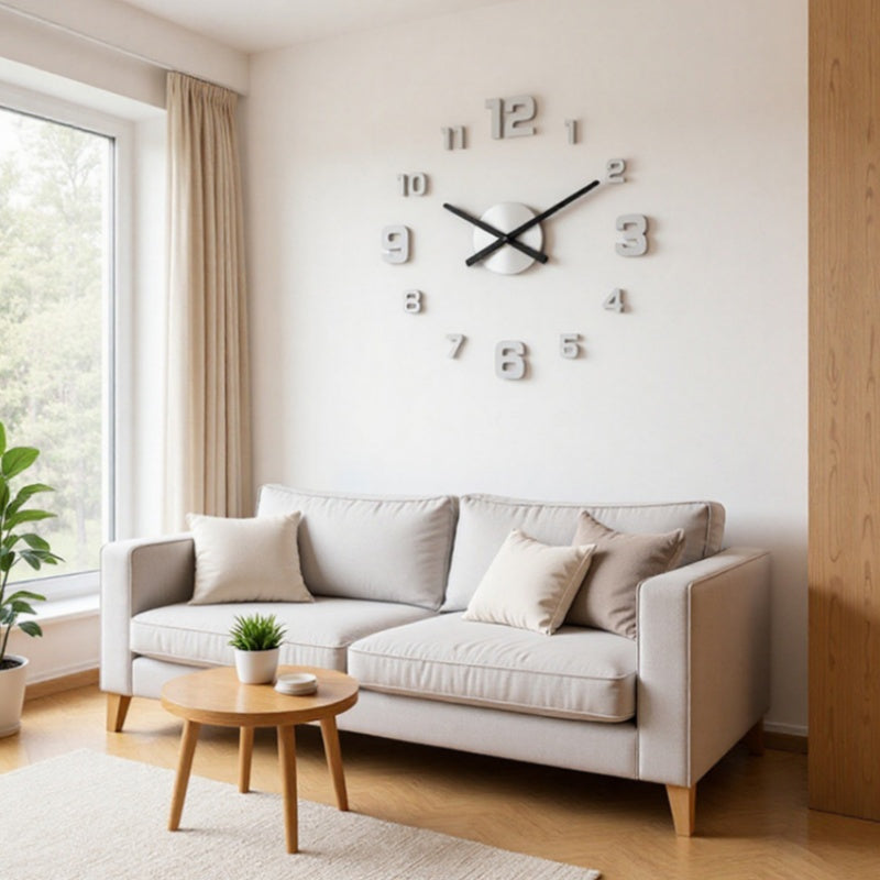 🔥⏰【50% de descuento✨】Juego de reloj de pared acrílico iluminado 3D (Requiere montaje)