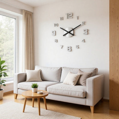 🔥⏰【50% de descuento✨】Juego de reloj de pared acrílico iluminado 3D (Requiere montaje)