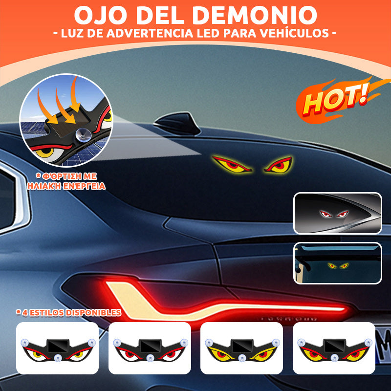 💥【Wyprzedaż -50% hit】💥🚨 Luz de advertencia solar ojo diabólico LED | ☀️ Solar, con sensor de luz, para camiones y furgonetas