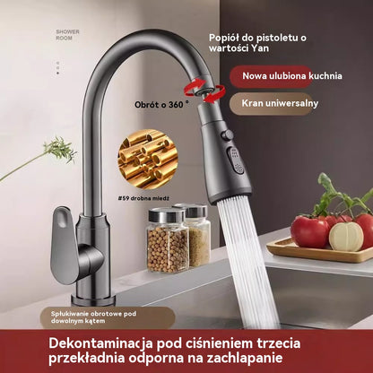 🚰【Bezpłatny filtr】🔥Uniwersalny obrotowy kran kuchenny 360°