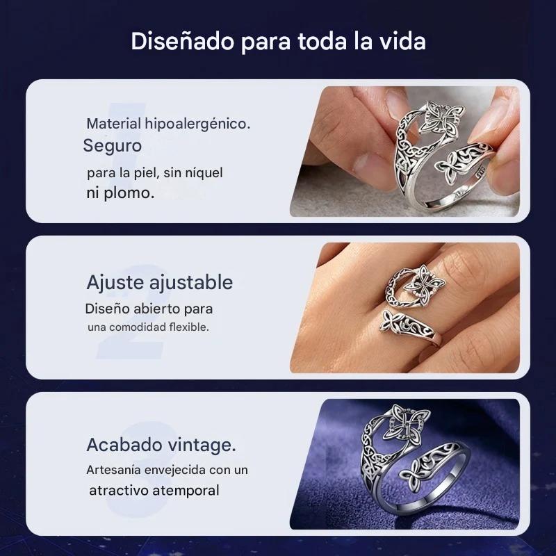 ✨🌟【Compra uno y llévate otro gratis】Anillo hueco retro geométrico en forma de cruz - Anillo abierto celta