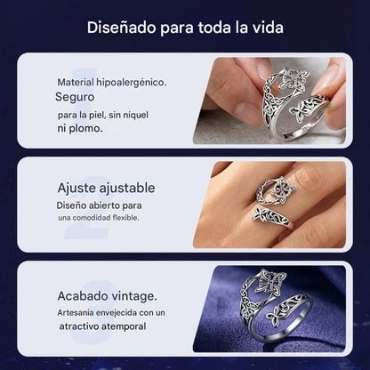 ✨🌟【Compra uno y llévate otro gratis】Anillo hueco retro geométrico en forma de cruz - Anillo abierto celta