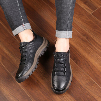 🔥👞 【Zľava 50%✨】Nové pánske kožené topánky na jeseň/zimu, pohodlné a teplé