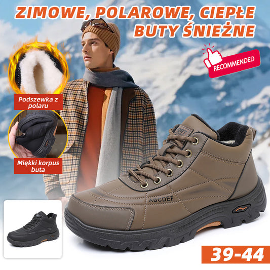 49% zniżki – Męskie zimowe, ciepłe buty polarowe z grubą, antypoślizgową podeszwą
