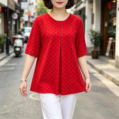 ✨【50% de Descuento】💞【L-5XL】Nueva camisa de otoño 2026 con estampado de lunares