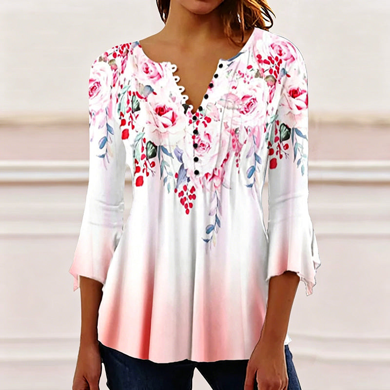 😍【Último día – 50% de descuento!】Camiseta de mujer con escote en V [S-5XL]