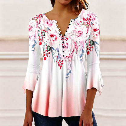😍【Último día – 50% de descuento!】Camiseta de mujer con escote en V [S-5XL]