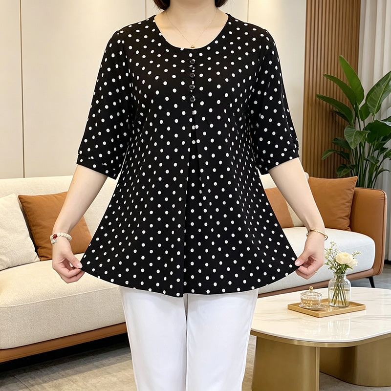 ✨【50% de Descuento】💞【L-5XL】Nueva camisa de otoño 2026 con estampado de lunares