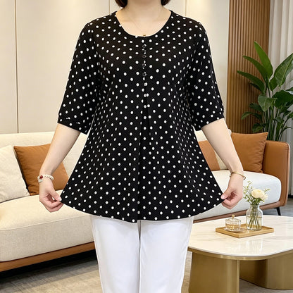 ✨【50% de Descuento】💞【L-5XL】Nueva camisa de otoño 2026 con estampado de lunares