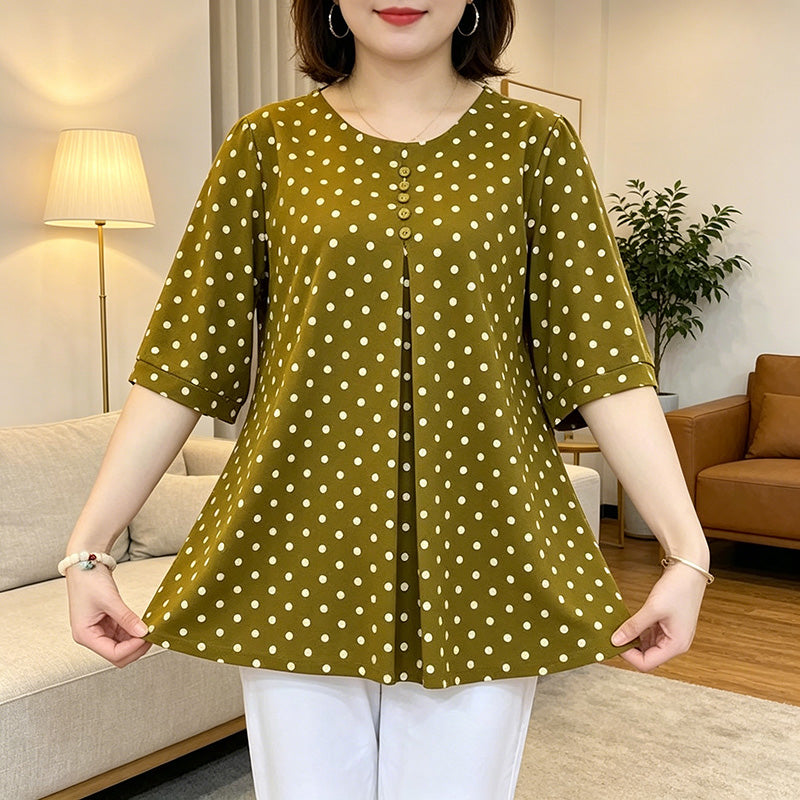 ✨【50% de Descuento】💞【L-5XL】Nueva camisa de otoño 2026 con estampado de lunares