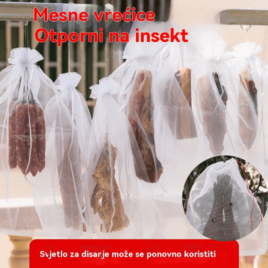 🐷🐮🔥Plaćanje pouzećem【Pakiranje od 20 komada】🔥🍖Posebne gazane vrećice za sušenje svinjetine, otporne na insekte i ptice.
