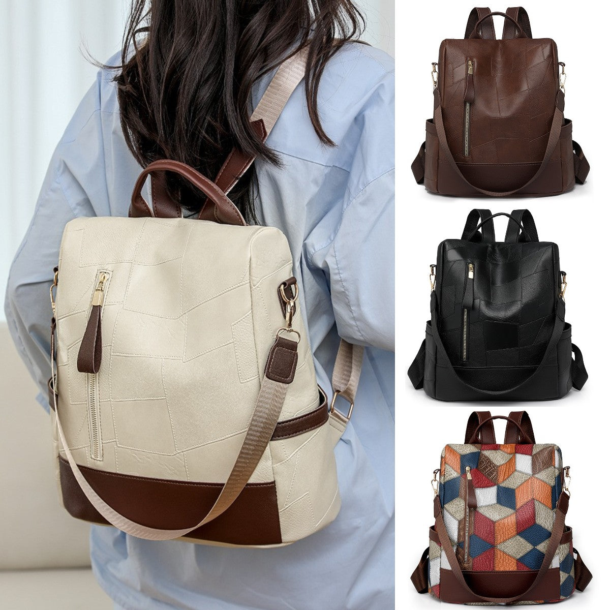 🎒 Модерна дамска раница за 2026: Ретро стил, огромен капацитет, универсален дизайн! ✨