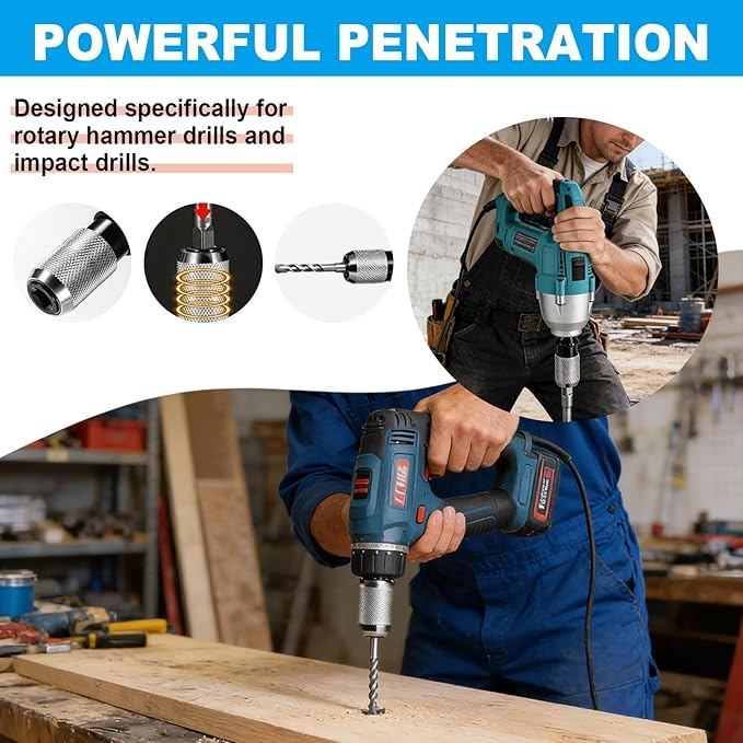🔧🎉【Mitad de precio】Convertidor de llave eléctrica a taladro percutor