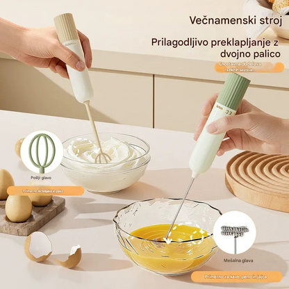 🥚🥄【Plačilo ob dostavi】💥Brezžični mini ročni mešalnik – v nekaj sekundah stepe jajca in mleko