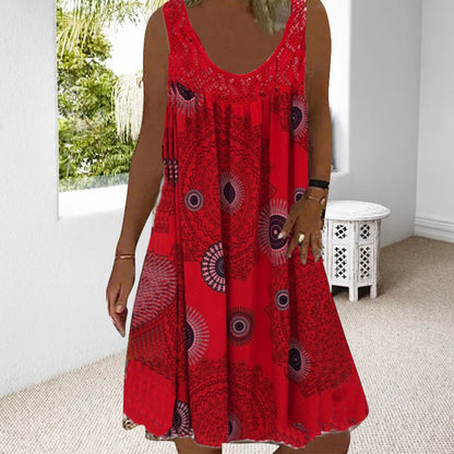 💋👗【40-120 kg】Vestido sin mangas ni tirantes, corte holgado, tallas grandes disponibles ✅️Pago contra entrega
