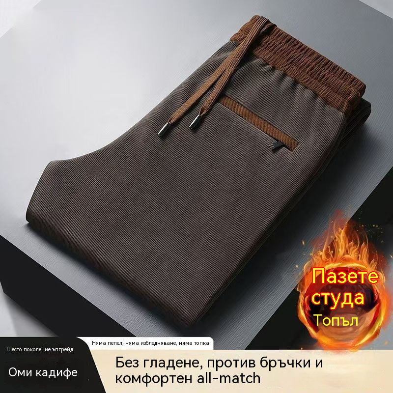🔥 🔥【50% отстъпка✨】【M-5XL】Мъжки есенно/зимни спортни панталони – универсални, свободна кройка, дебела поларена подплата