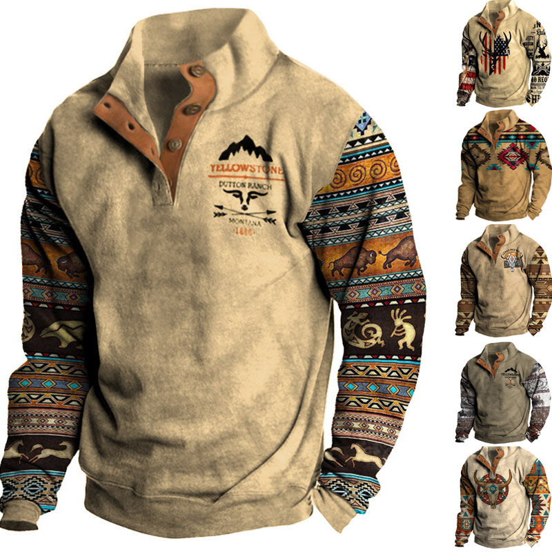 【S-3XL】 2023 New Fashion Męska bluza z długim rękawem i nadrukiem 3D-3815241