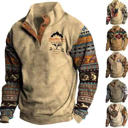 【S-3XL】 2023 New Fashion Męska bluza z długim rękawem i nadrukiem 3D-3815241