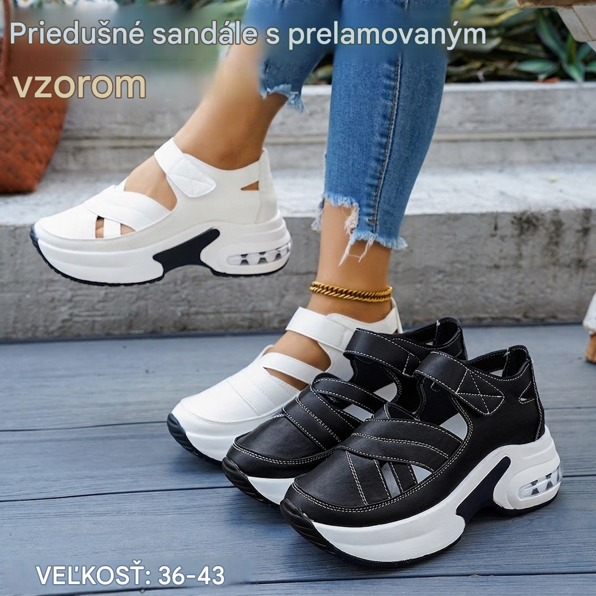 [Veľkosti 36-43] Ergonomicky tvarované sandále na korekciu držania tela - polstrovaná podrážka zabraňuje únave nôh.