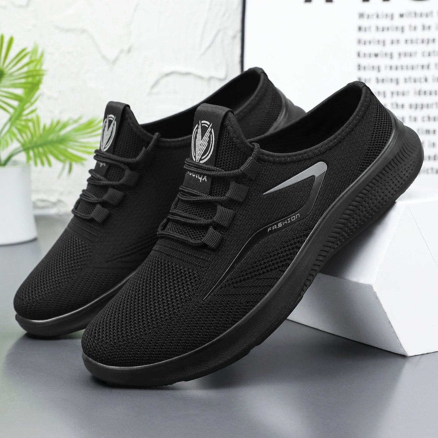 🔥🎉【50% de descuento✨】【Tallas 39-48】Zapatillas casuales de punto de malla transpirable para hombre, ideales para el verano.