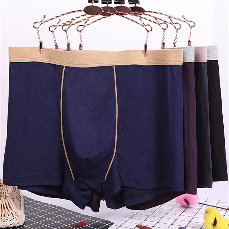😍🛒【4 piezas】Ropa interior de algodón puro para hombres de talla grande【45kg-150kg】✅️Pago contra entrega