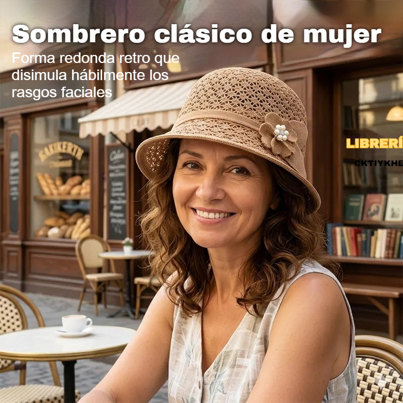 👒Pago contra entrega✅️ Elegante sombrero de sol con diseño trenzado calado, ofrece una fuerte protección contra los rayos solares.