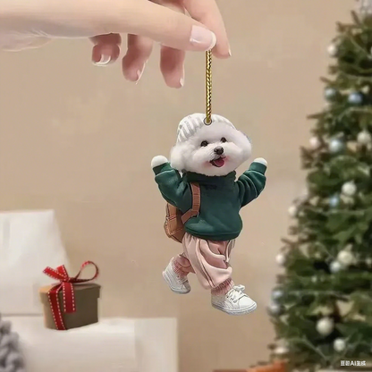 💖Bestseller🐶【5 szt.】 Kreatywny i uroczy pluszowy brelok z pieskiem, idealny jako dodatek do wnętrza samochodu lub ozdoba torebki