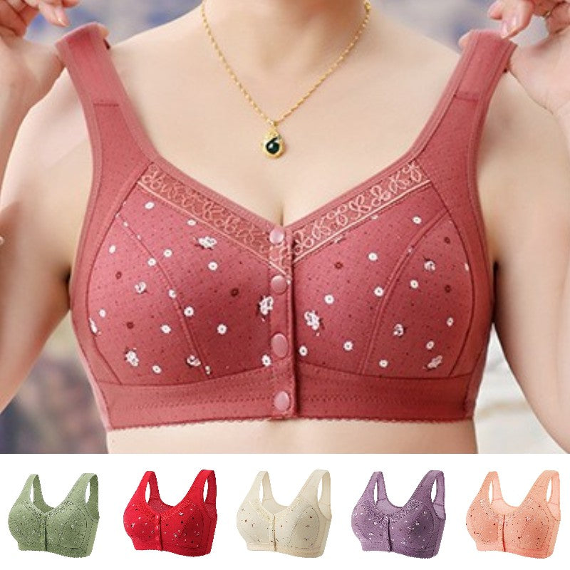 💟【Kup 1, otrzymaj 1 gratis】💌[45-100 kg] Osoby w średnim wieku i starsze bez stalowego pierścienia plus size wygodny koronkowy biustonosz typu kamizelka