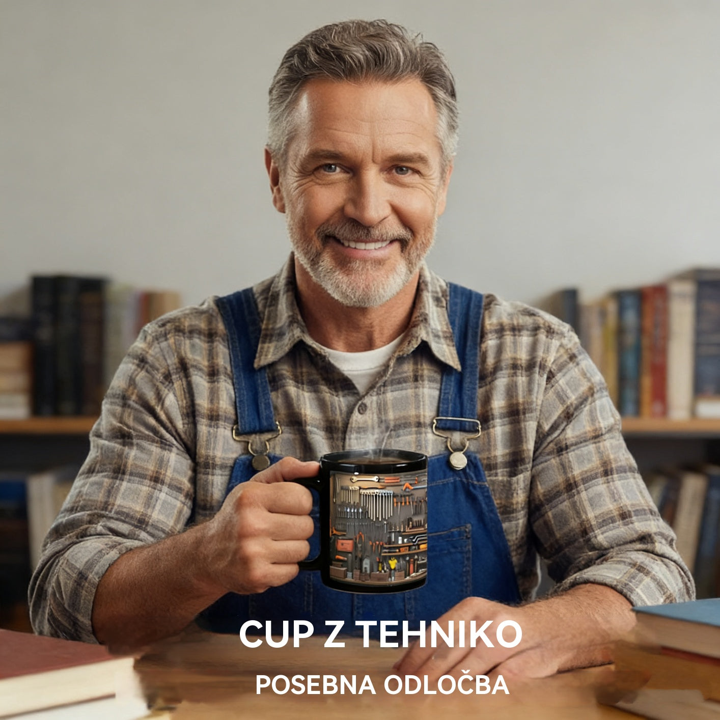 🔥☕【Zadnji dan! Vroča prodaja】Nova keramična skodelica z vzorcem mehanskega zobnika