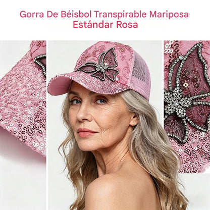 🎁✨🧢 Gorra de béisbol con lentejuelas y pedrería | Brillante y ajustable