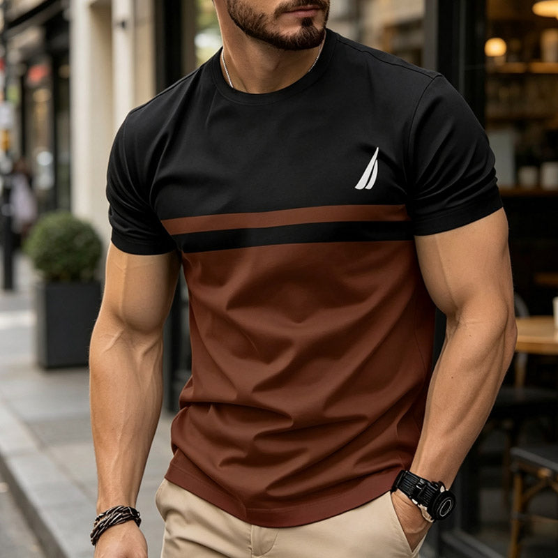 【S-4XL】👕Camiseta de hombre elegante y sencilla a la moda—adecuada para ir al trabajo, practicar deportes y para uso casual.