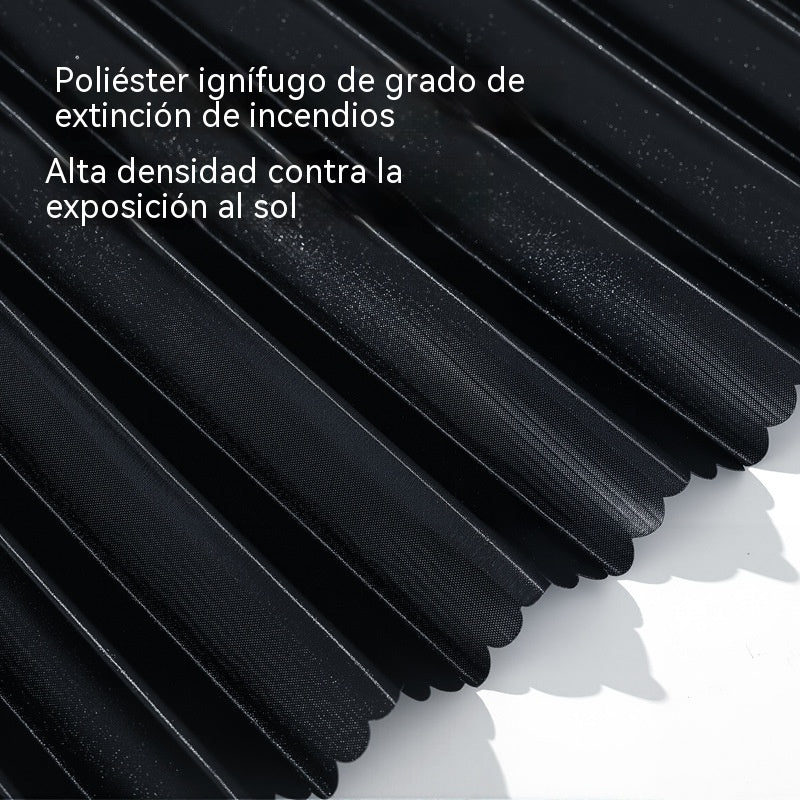 🚗【Juego de 4 piezas】 Cortina parasol con riel deslizante para ventana de coche y aislamiento térmico