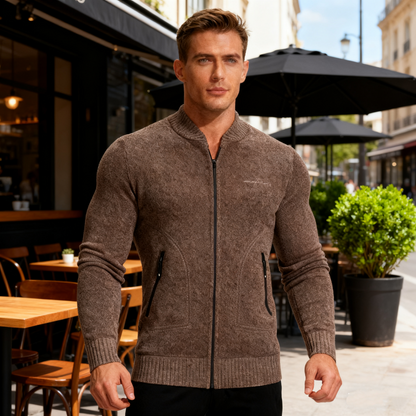 🔥【Forró akció】👔【M-4XL】Őszi és téli új férfi kabát magas gallérral és cipzárral, kiváló minőségű anyagból és temperamentumos, magas szabású szabással