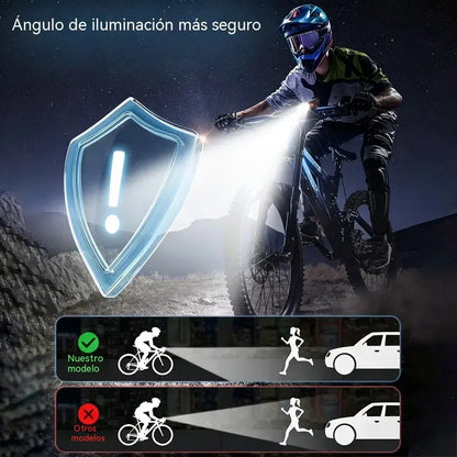 🚴 Luz LED para Bicicleta de Alto Brillo | Kit Delantero + Trasero USB Recargable ✅️Pago contra entrega