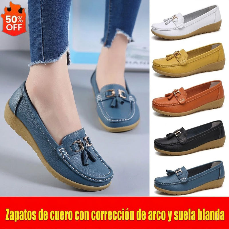 😍【35-44】 Zapatos de cuero para mujer de moda primavera-verano 2026 nuevos