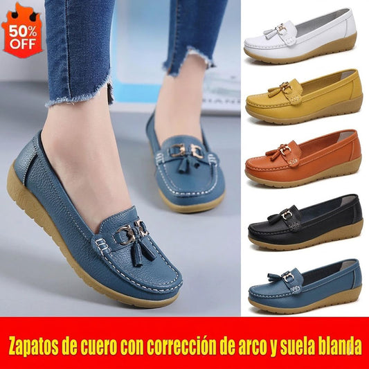 😍【35-44】 Zapatos de cuero para mujer de moda primavera-verano 2026 nuevos