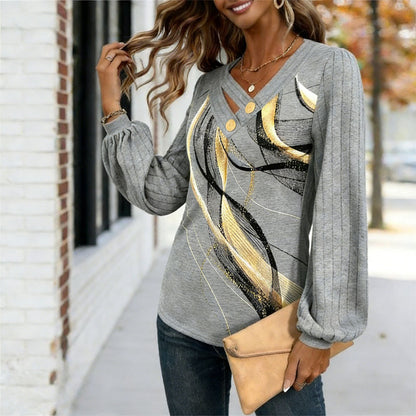 Akce brzy končí, pletené tričko s dlouhým rukávem a potiskem