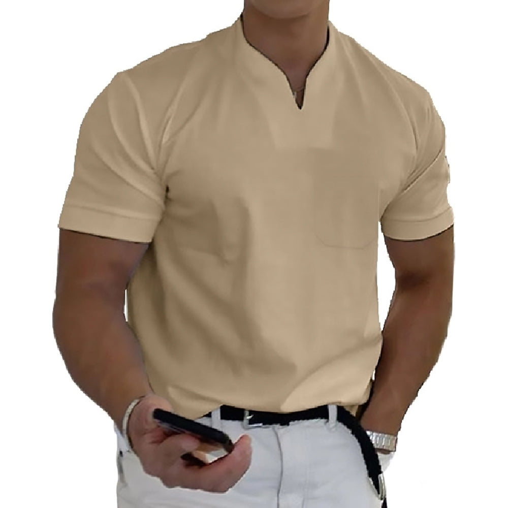 💪👔Polo deportivo para hombre en tallas grandes, de algodón elástico
